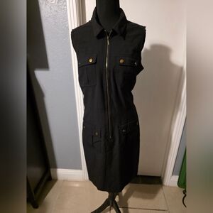 Black Db Established 1962 Zip Up Cargo Style Dress Size 8